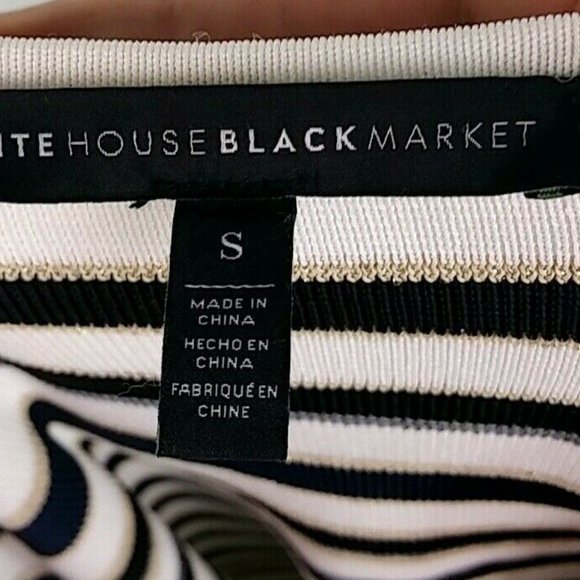 WHITE HOUSE BLACK MARKET Stripe Sweater R45 - Picture 6 of 7